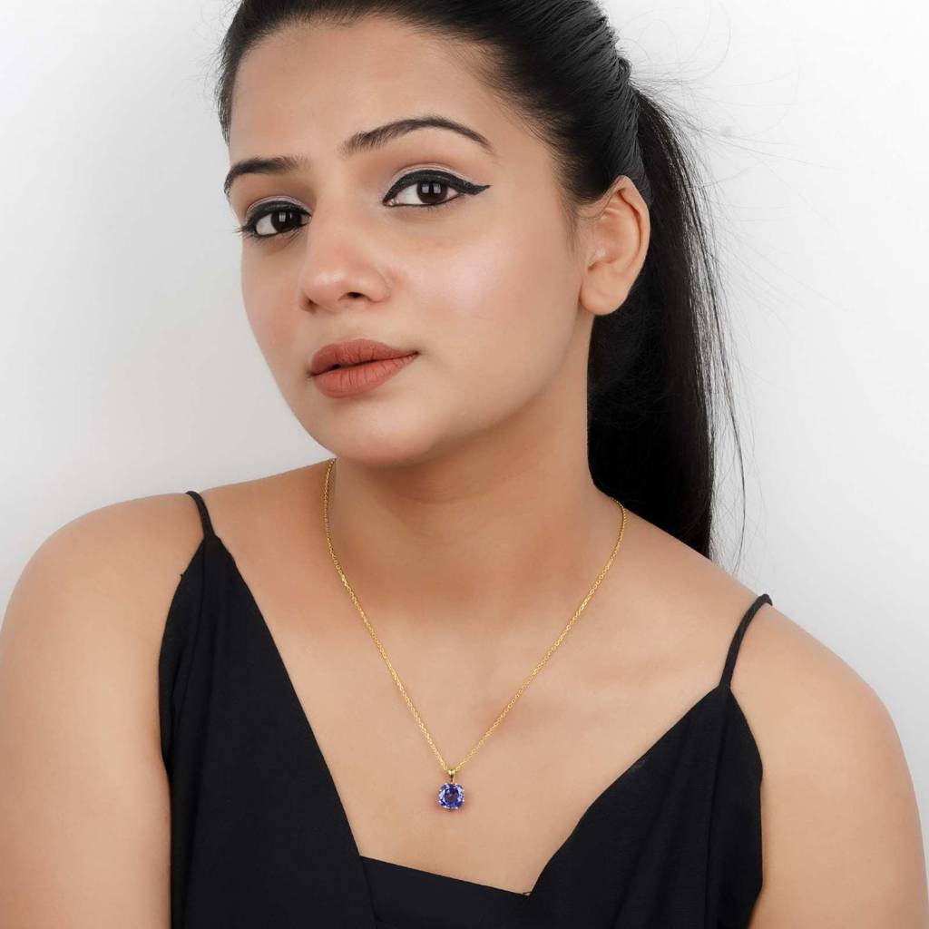 Golden Royal Blue Pendant : ZLP-1135Y