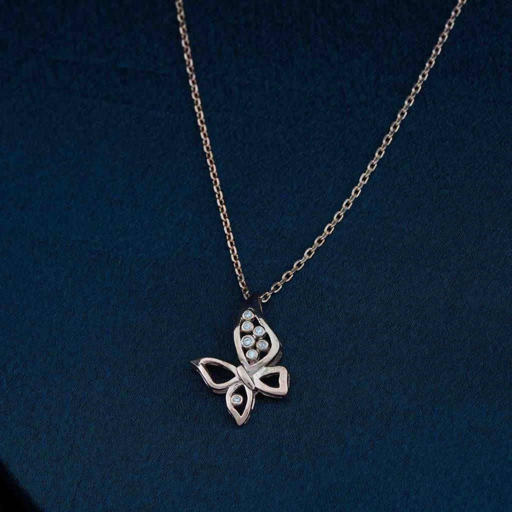 Rose Gold Grace Butterfly Pendant : ZLP-1139R