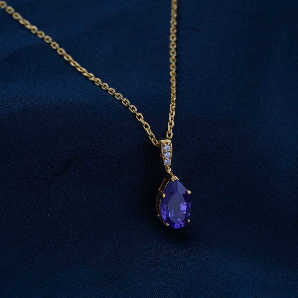 Golden Tanzanite Solitary Pendant : ZLP-1143Y