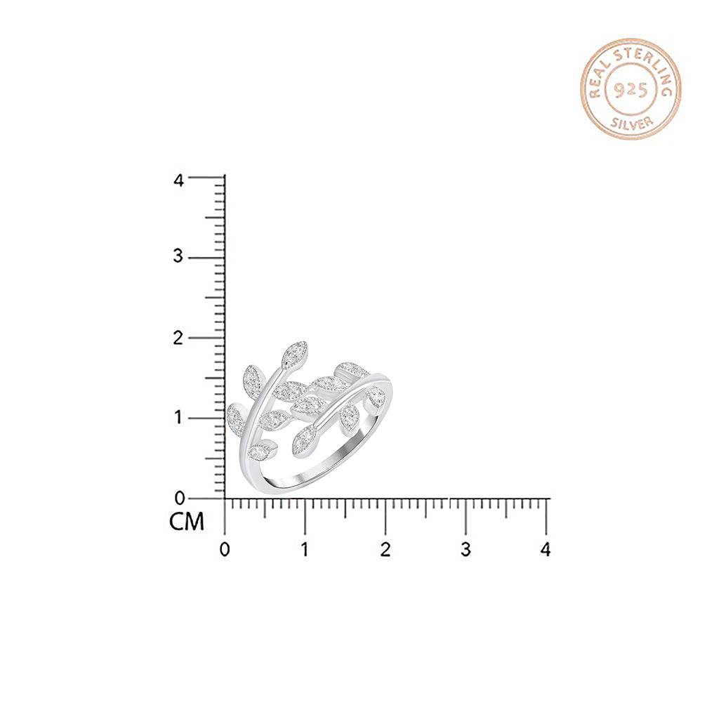 Silver Leaf Design Fancy Womenã¢Â¬Â¢S Ring : ZLR-1003
