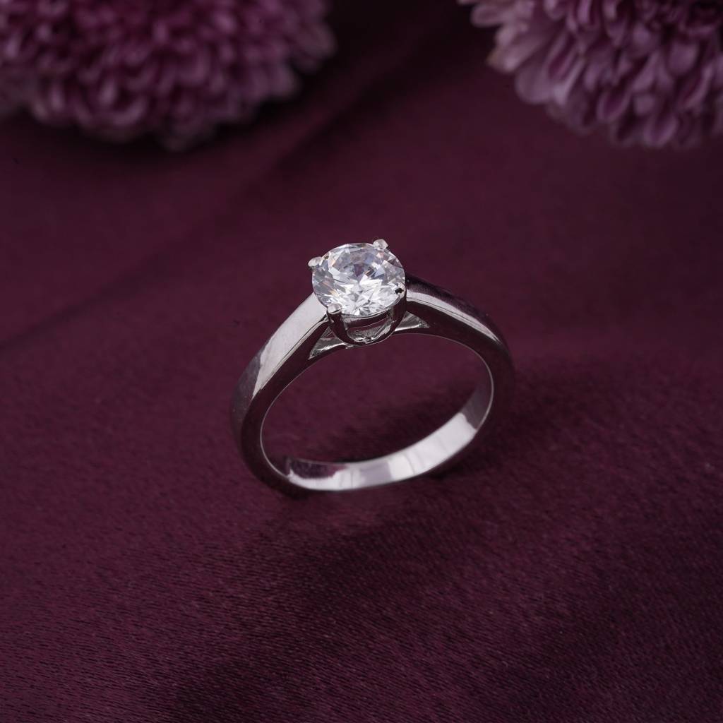 Silver Glory Solitaire Zircon Ring : ZLR-1013