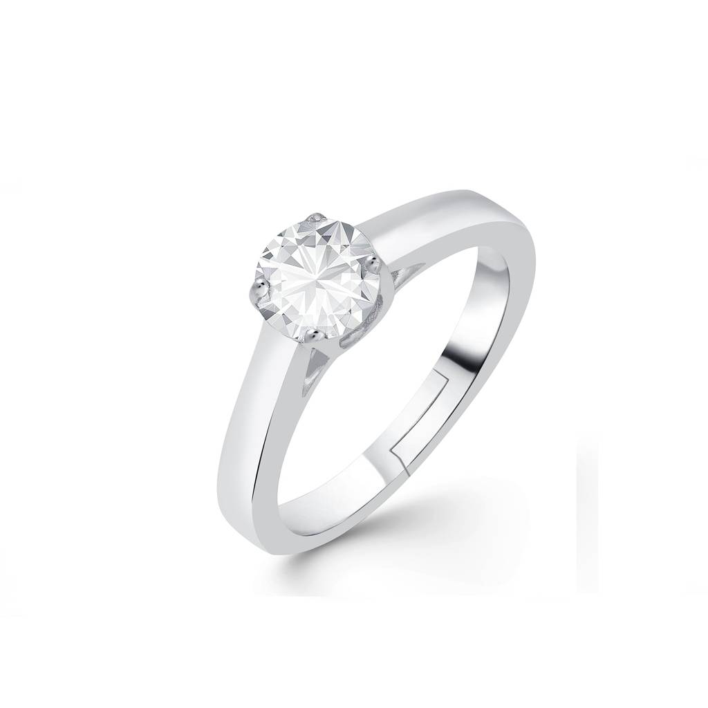 Silver Glory Solitaire Zircon Ring : ZLR-1013