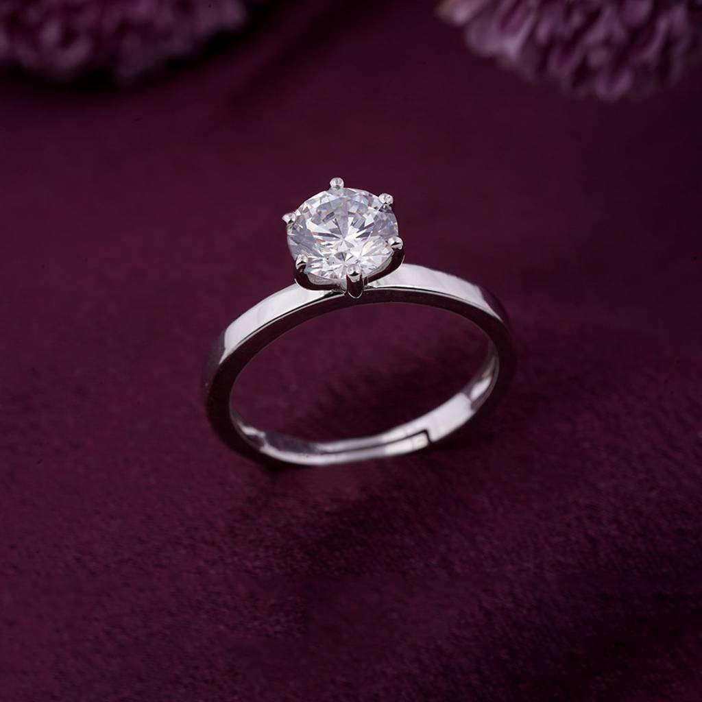 Silver Prong Zircon Ring Silver Prong Zircon Ring · Eternz