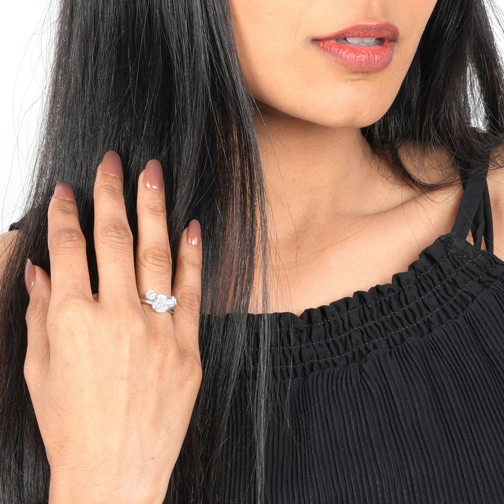 Silver Micky Mouse Inspired Ring : ZLR-1027