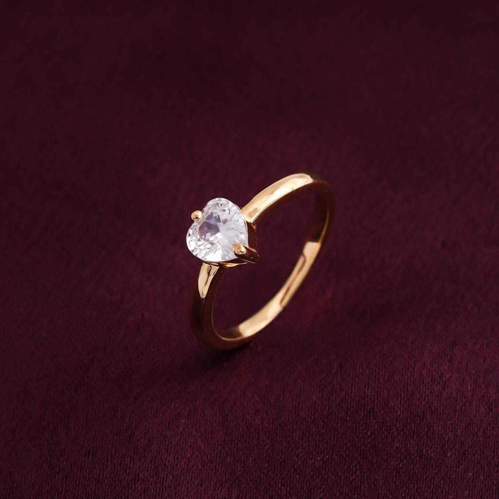 Golden Melting Heart Stunning Ring : ZLR-1055