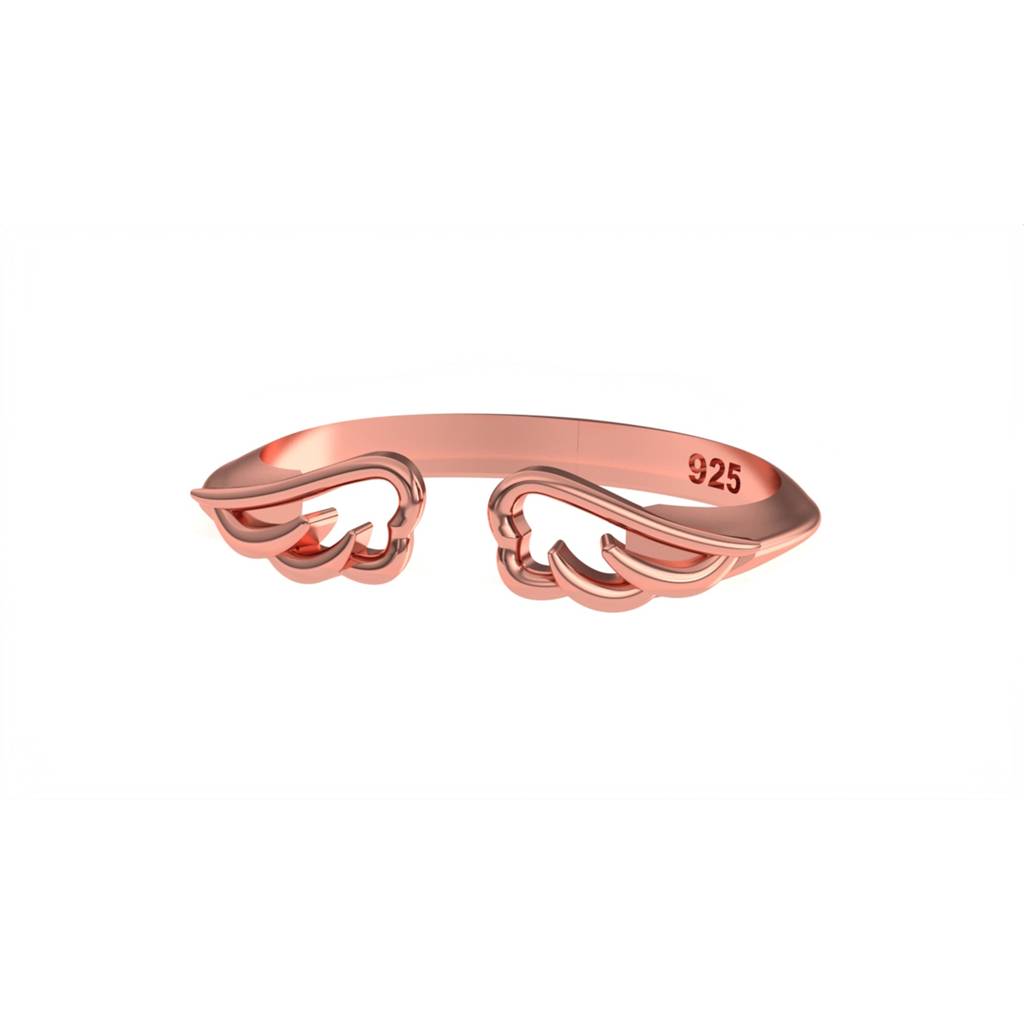 Rose Gold Mini Angle Promise Ring : ZLR-1059R