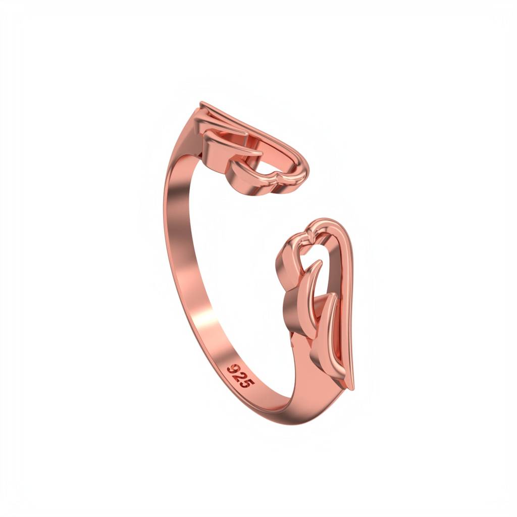 Rose Gold Mini Angle Promise Ring : ZLR-1059R