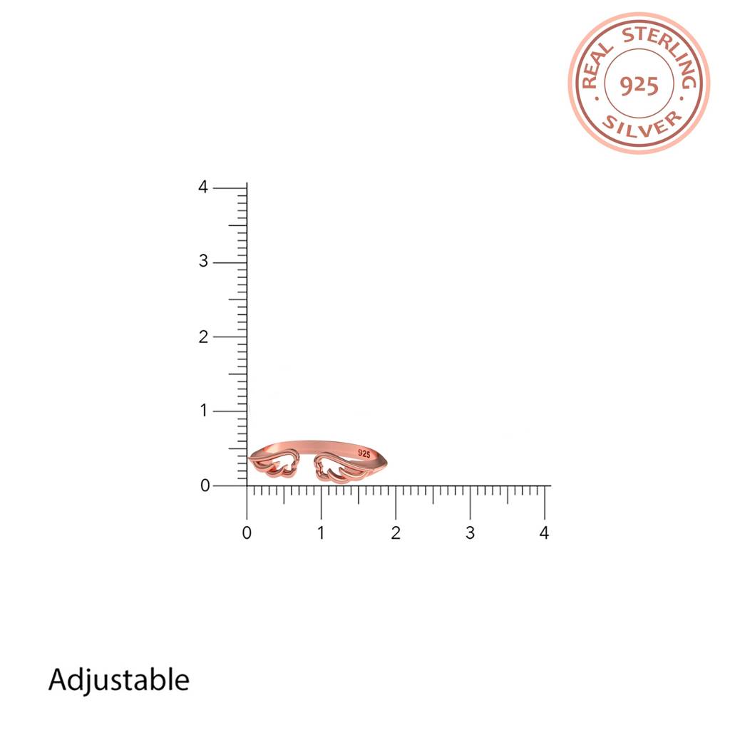 Rose Gold Mini Angle Promise Ring : ZLR-1059R