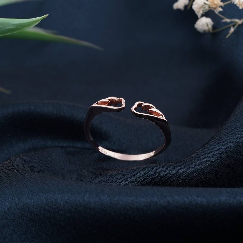 Rose Gold Mini Angle Promise Ring : ZLR-1059R