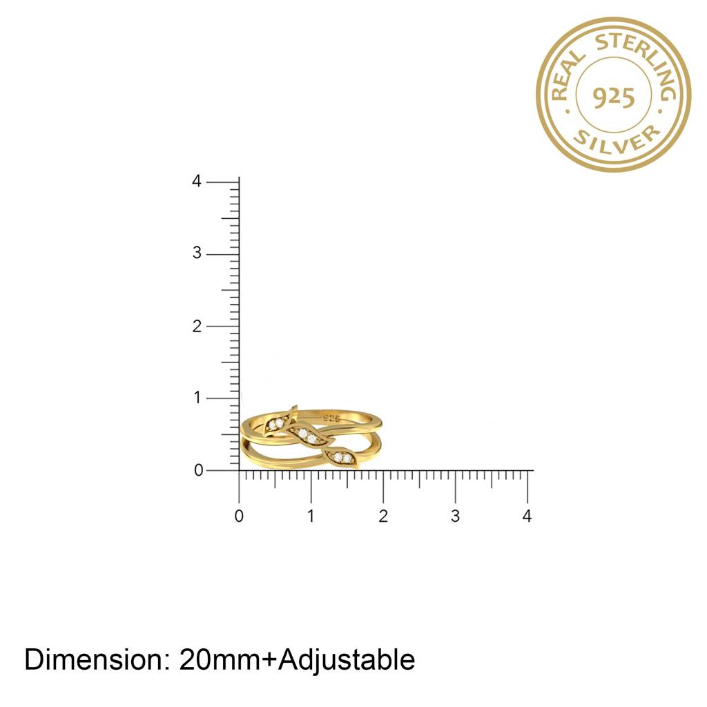 Golden Angle Wings Promise Ring : ZLR-1063