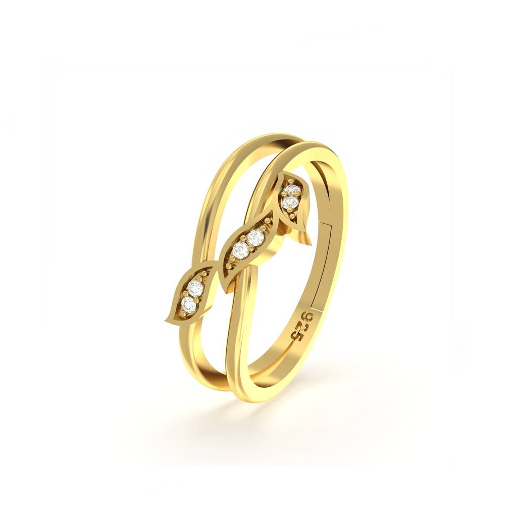Golden Angle Wings Promise Ring : ZLR-1063