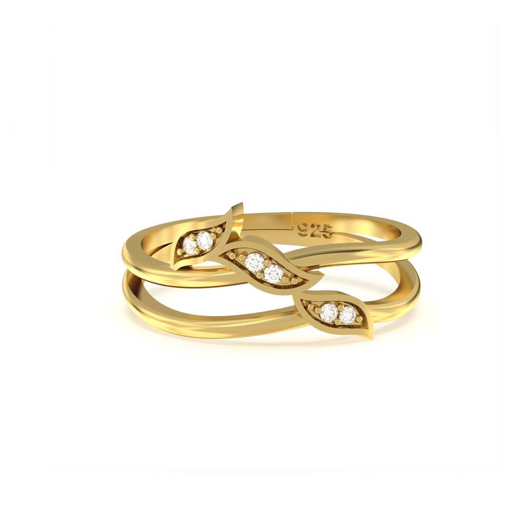 Golden Angle Wings Promise Ring : ZLR-1063