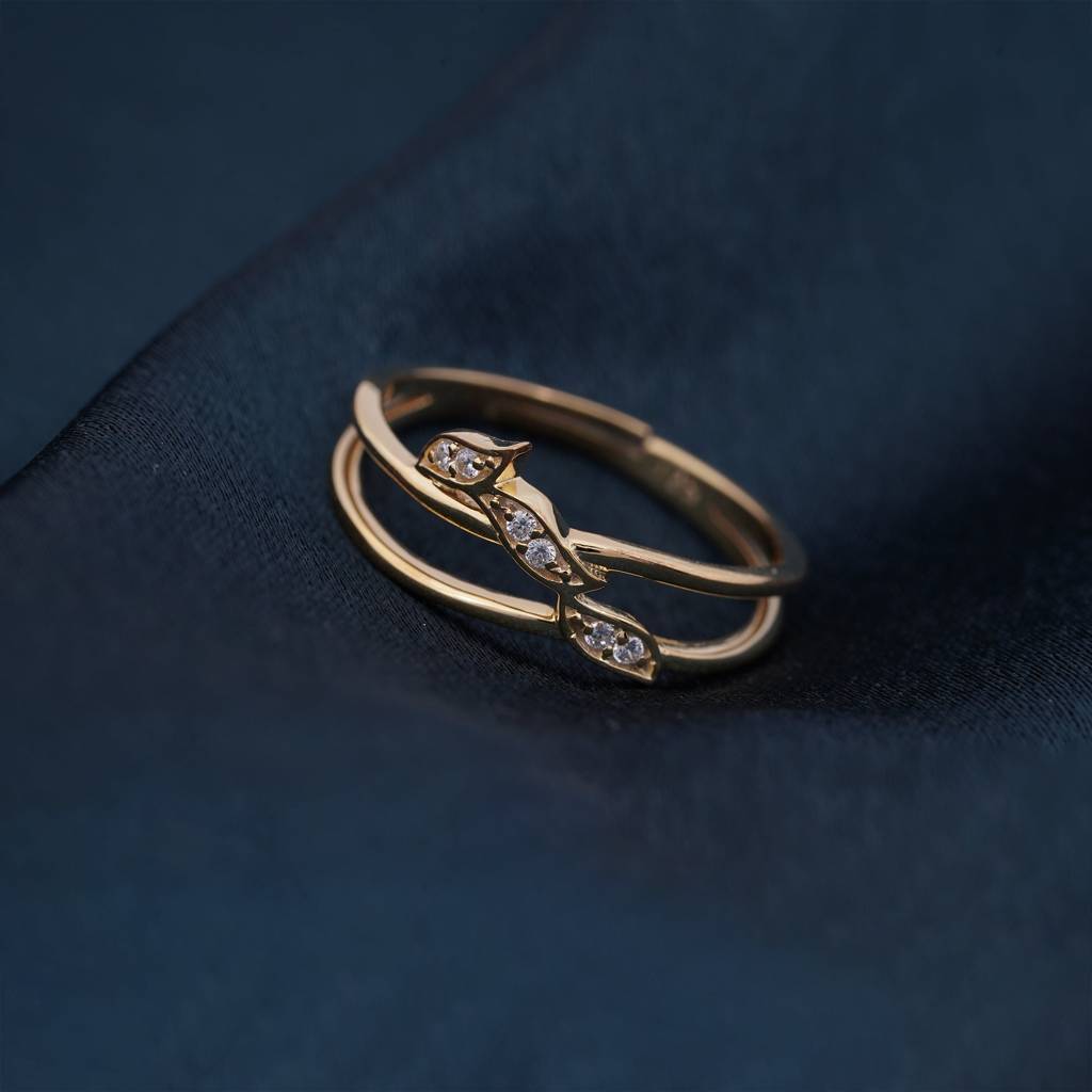 Golden Angle Wings Promise Ring : ZLR-1063