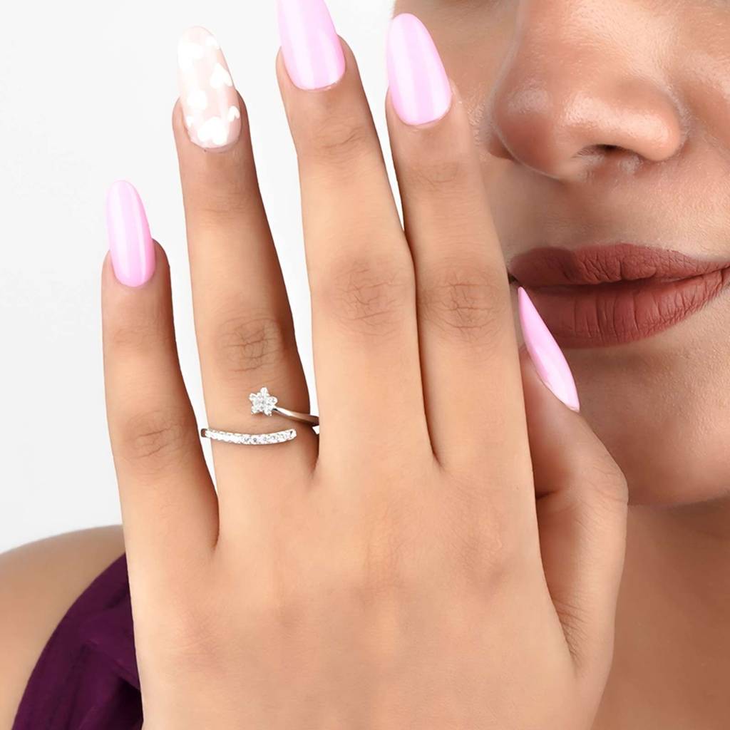 Silver Shooting Star Ring : ZLR-1067