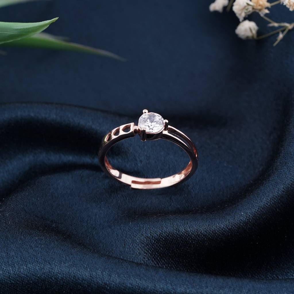 Rose Gold Solitaire Engagement Ring : ZLR-1071R