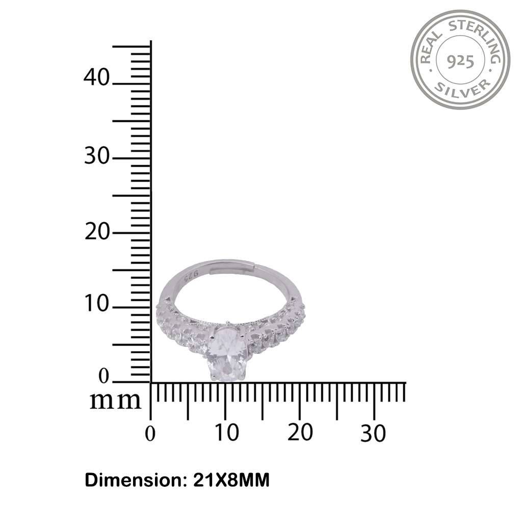 Silver Solitaire Grace Ring : ZLR-1082
