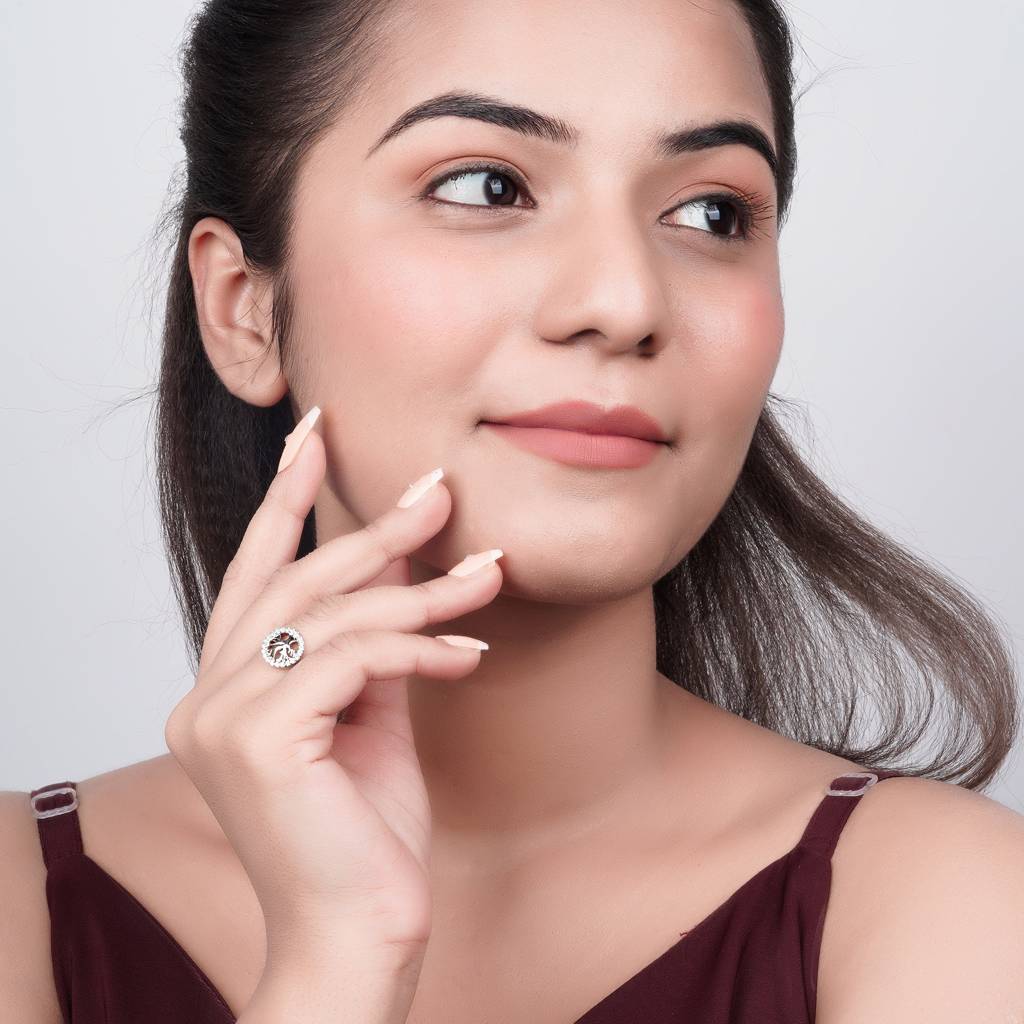 Silver Adam'S Tree Of Life Ring : ZLR-1092