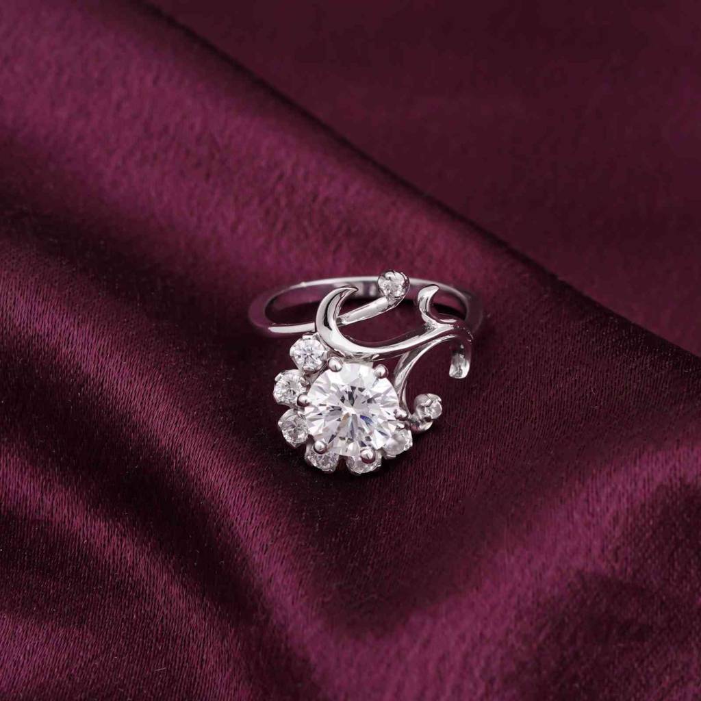 Silver Cocktail Statement Ring : ZLR-1117