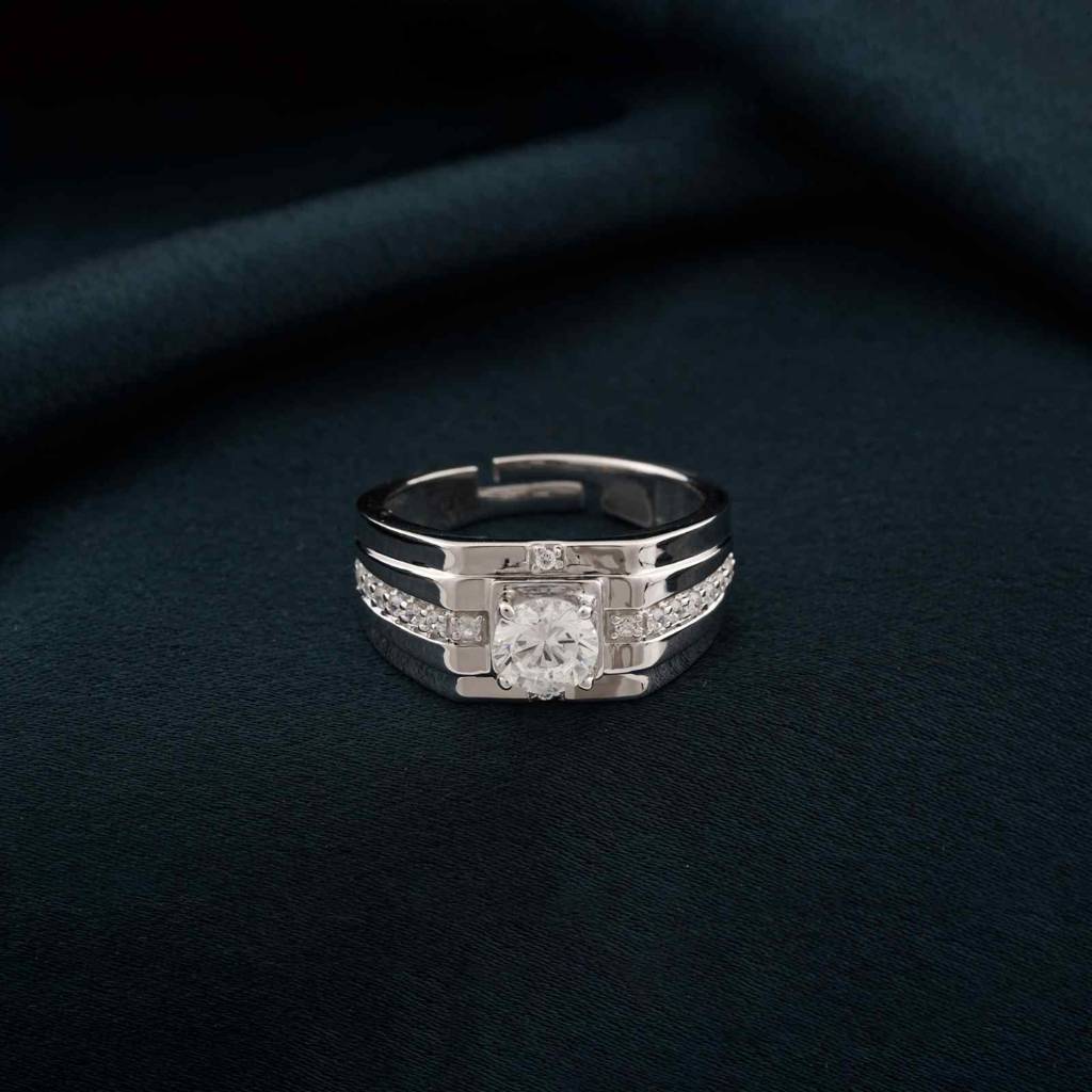 Silver Harmony Ring For Him : ZLR-1123
