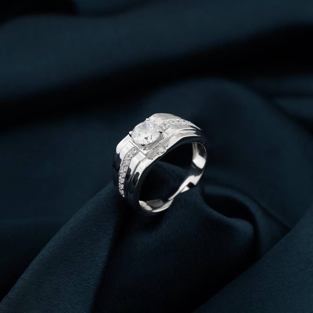 Silver Harmony Ring For Him : ZLR-1123