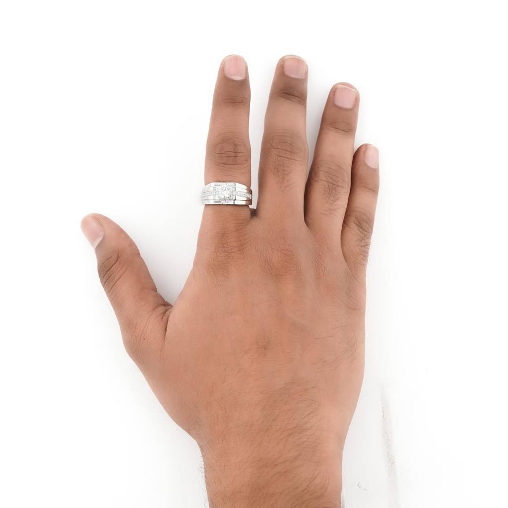 Silver Harmony Ring For Him : ZLR-1123