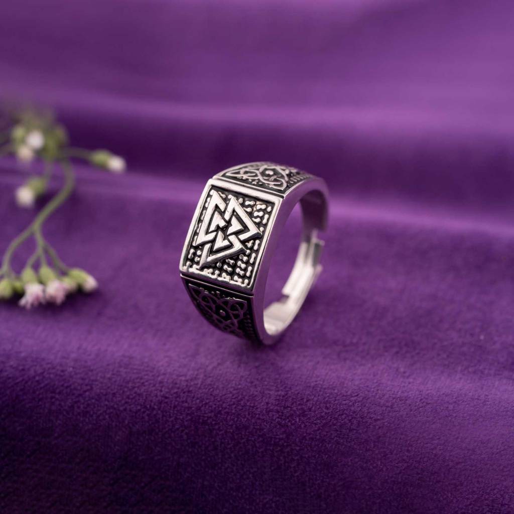 Silver Illuminate Enamel Ring For Him : ZLR-1131