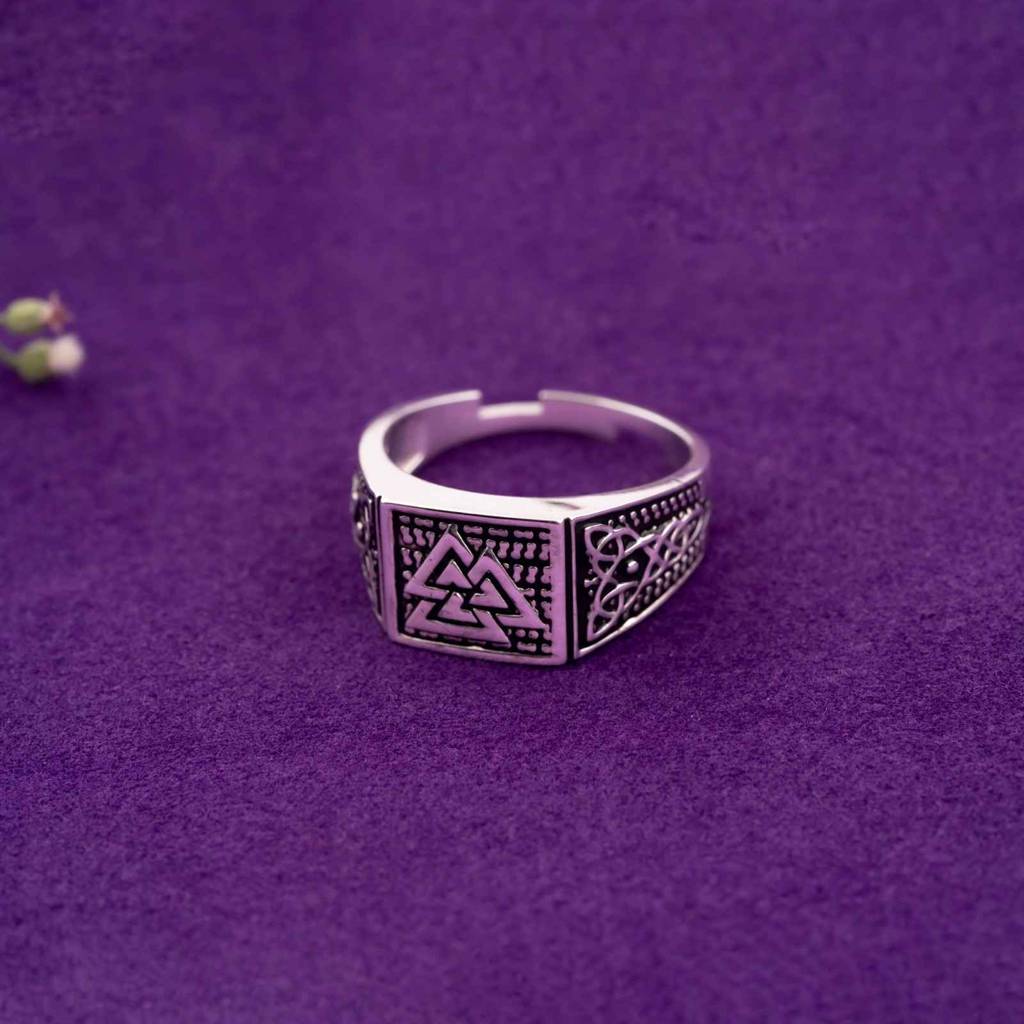 Silver Illuminate Enamel Ring For Him : ZLR-1131