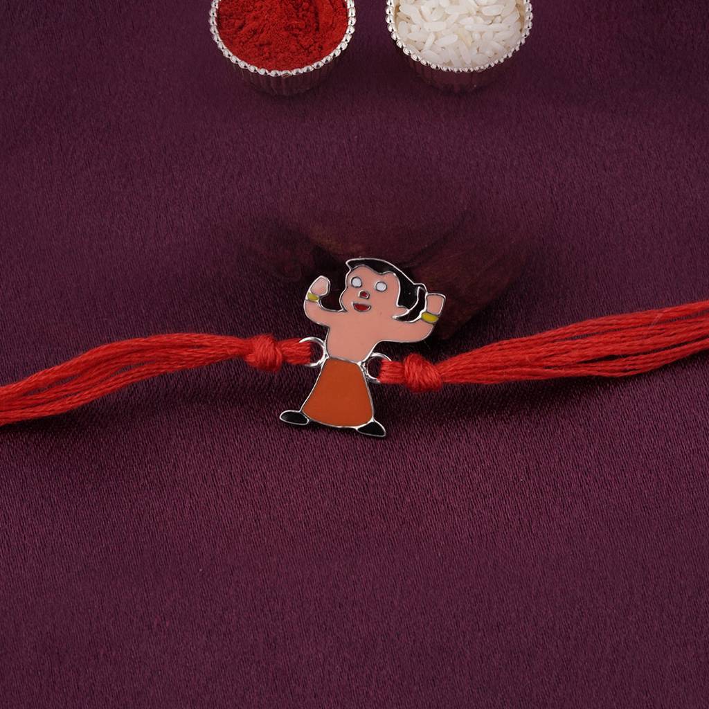 Silver Chota Bheem Rakhi For Kids : ZLRH-1008