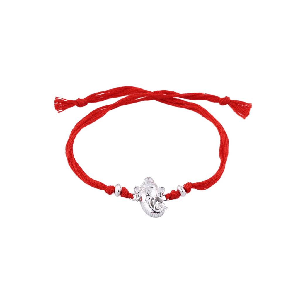 Silver Bala Ganpati Rakhi : ZLRH-1015