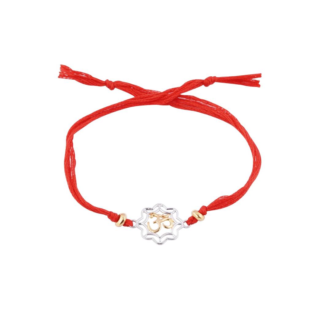 Silver Protected Om Rakhi : ZLRH-1020