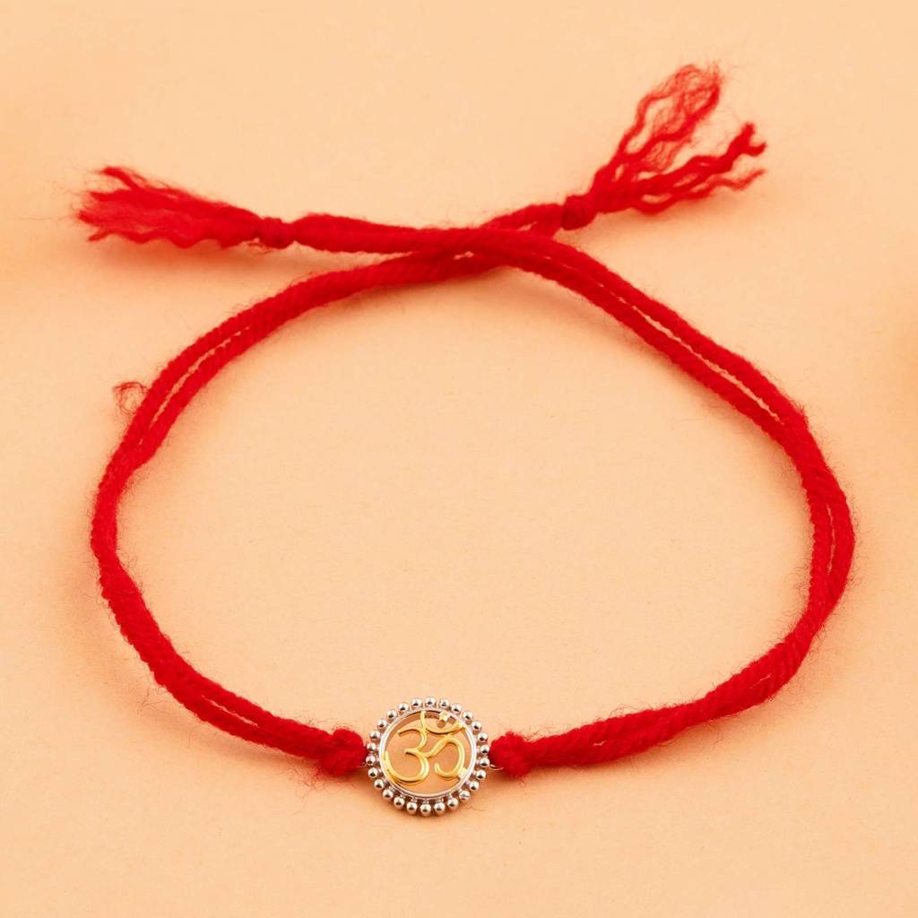 Silver Om Stylish Rakhi : ZLRH-1027