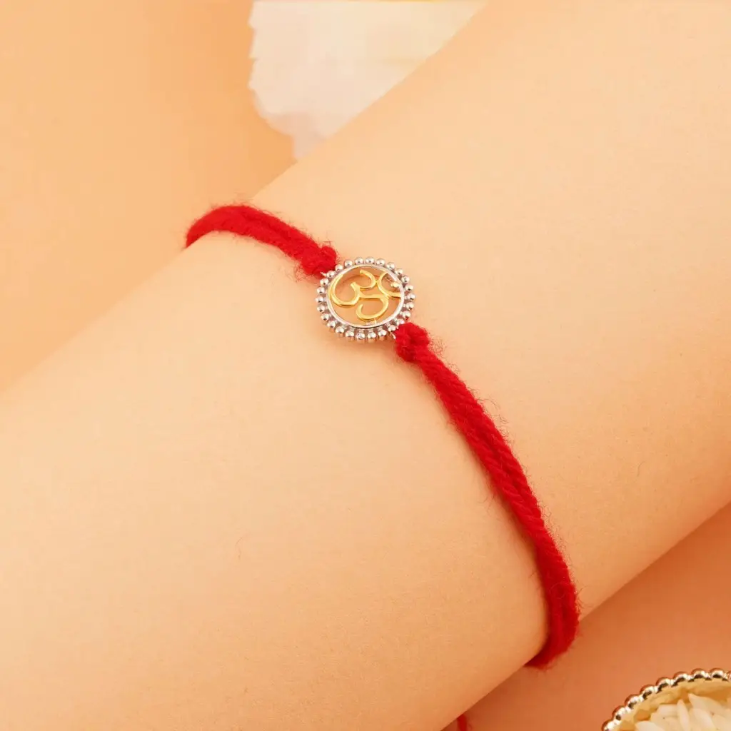 Silver Om Stylish Rakhi