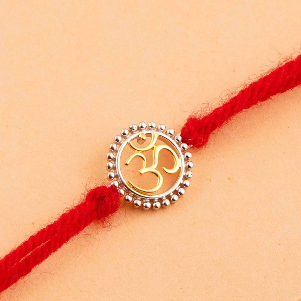 Silver Om Stylish Rakhi : ZLRH-1027