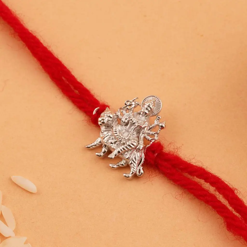 Silver Durga Mata Rakhi