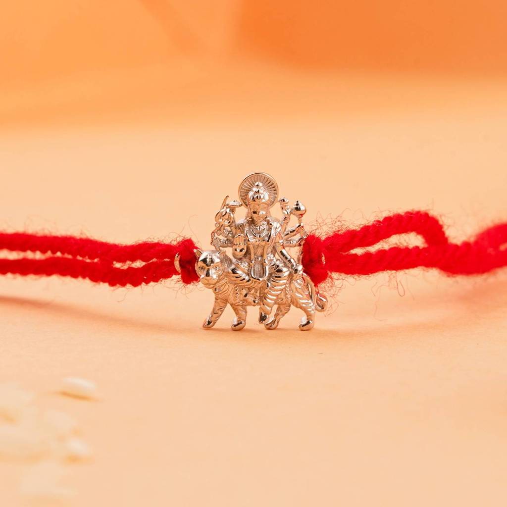 Silver Durga Mata Rakhi : ZLRH-1030