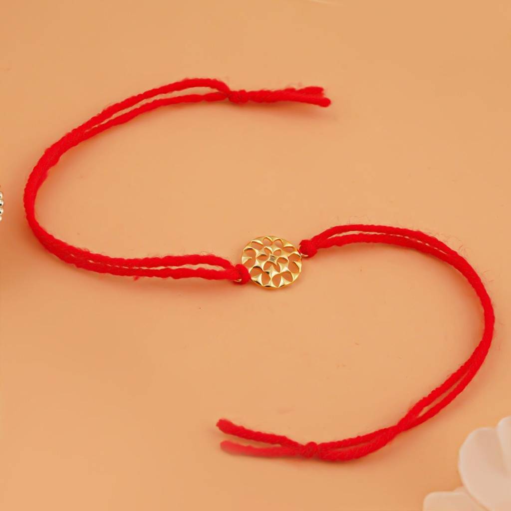Golden Sayukta Mesh Rakhi : ZLRH-1032Y