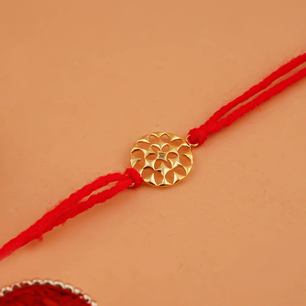 Golden Sayukta Mesh Rakhi : ZLRH-1032Y
