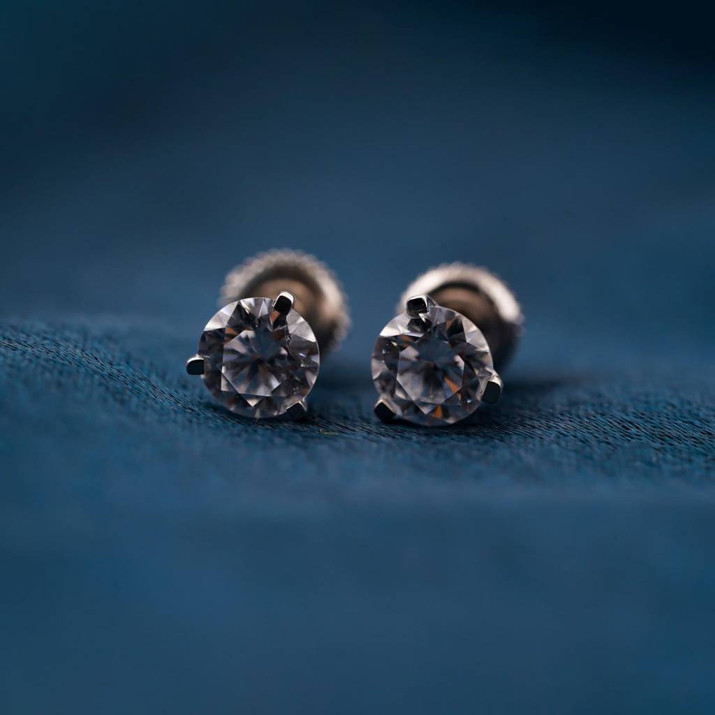 Zircon Stoned Silver Studs : ZLSTD-1010