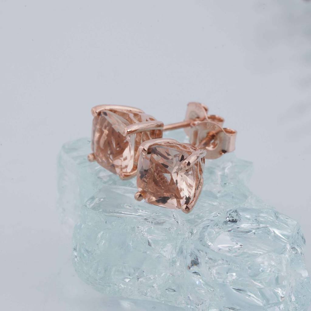 Rose Gold Chocolate Stud Earrings : ZLSTD-1039