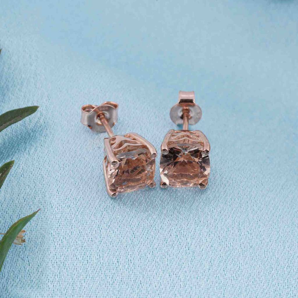Rose Gold Chocolate Stud Earrings : ZLSTD-1039