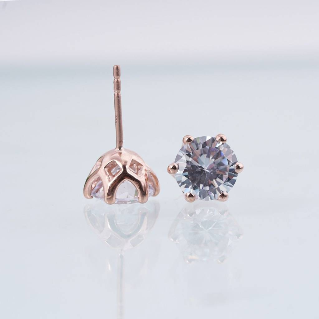 Rose Gold Brighter Than Ever Stud Earrings : ZLSTD-1052