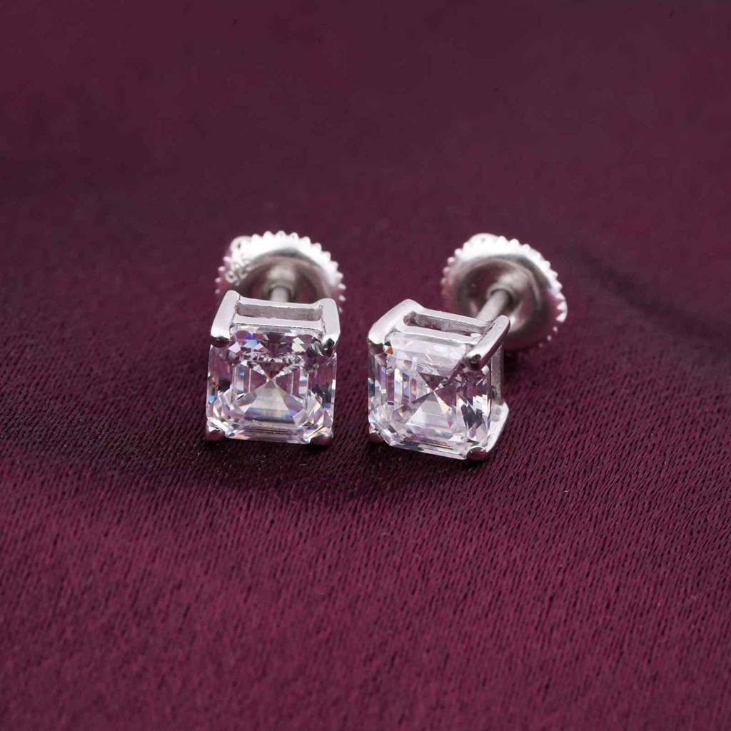 Silver Seeking Solace Stud Earrings : ZLSTD-1061