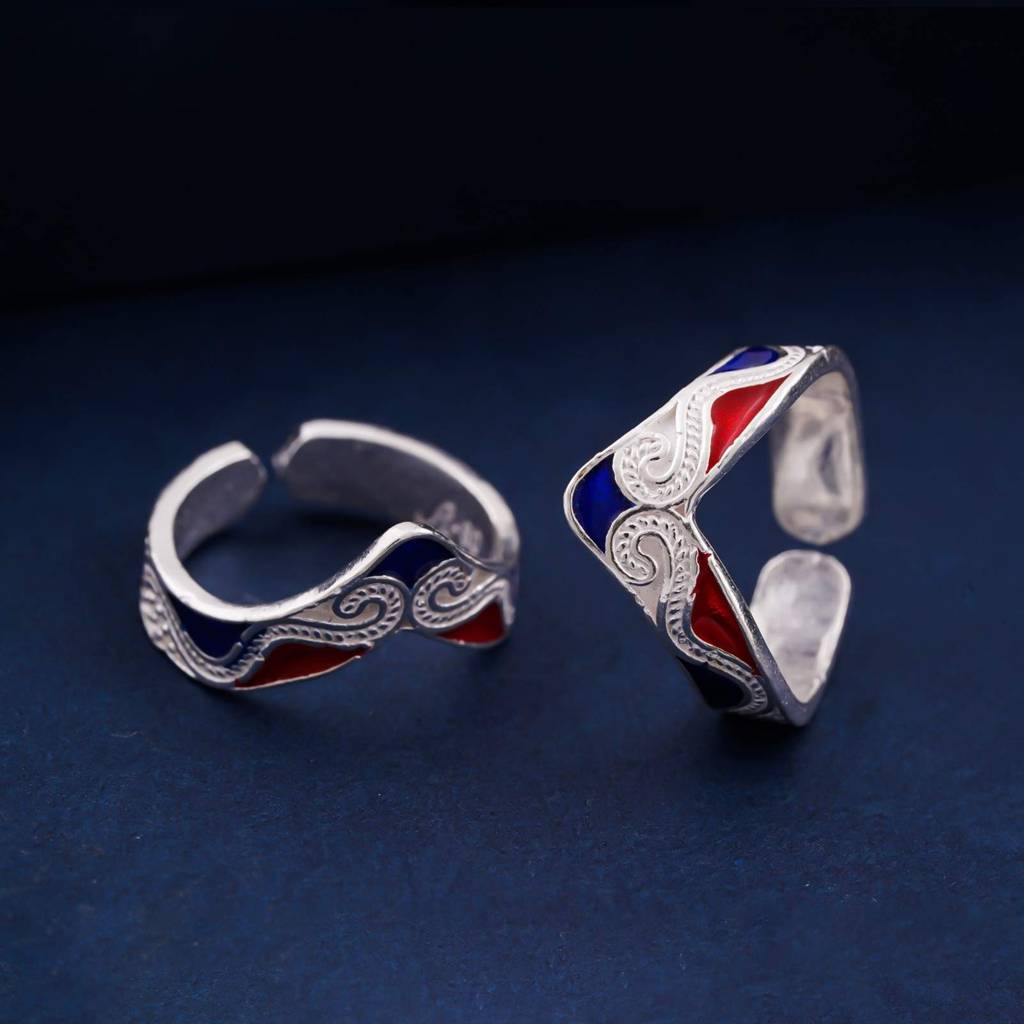 Silver Fancy Toe Ring For Women : ZLTR-021