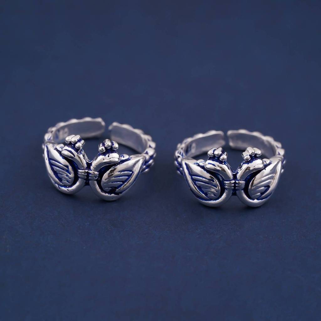 Silver Swans Toe Rings For Women : ZLTR-025