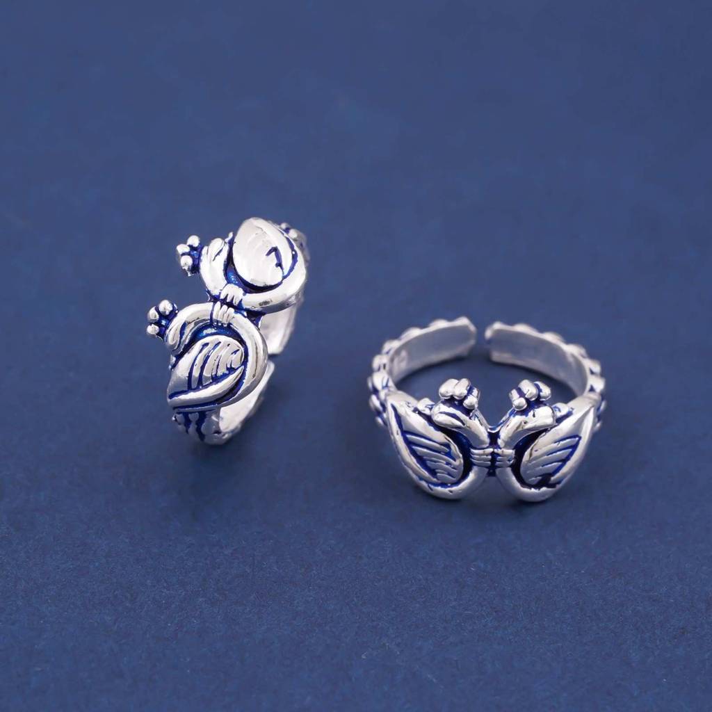 Silver Swans Toe Rings For Women : ZLTR-025