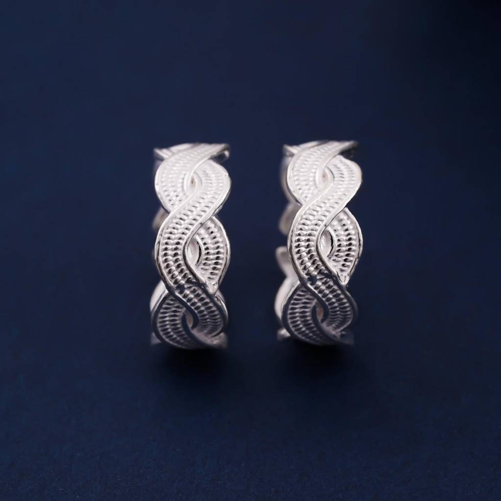 Braided Silver Toe Rings For Women : ZLTR-027