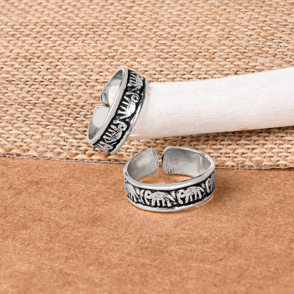 Elephant Design Toe Ring : ZTR527