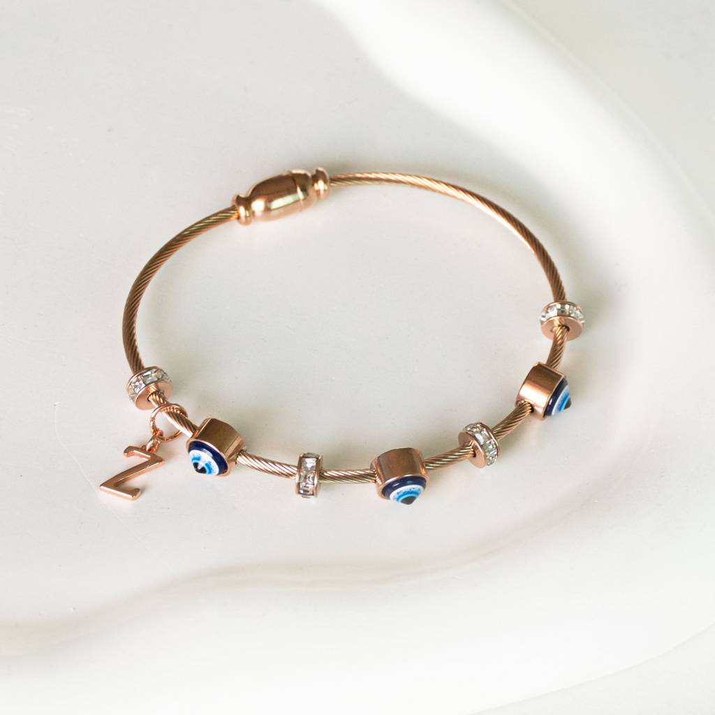 Classic-Evil-Eye-With-Personalized-Initial : BGR267Y