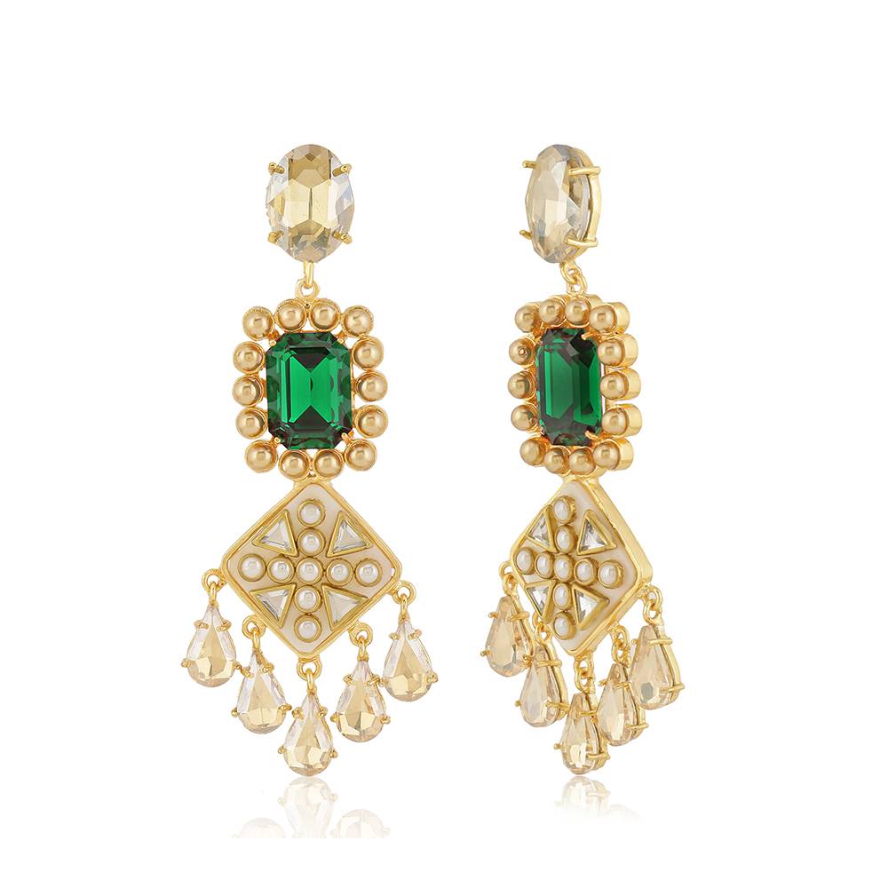 Zahara Earrings (Emerald)