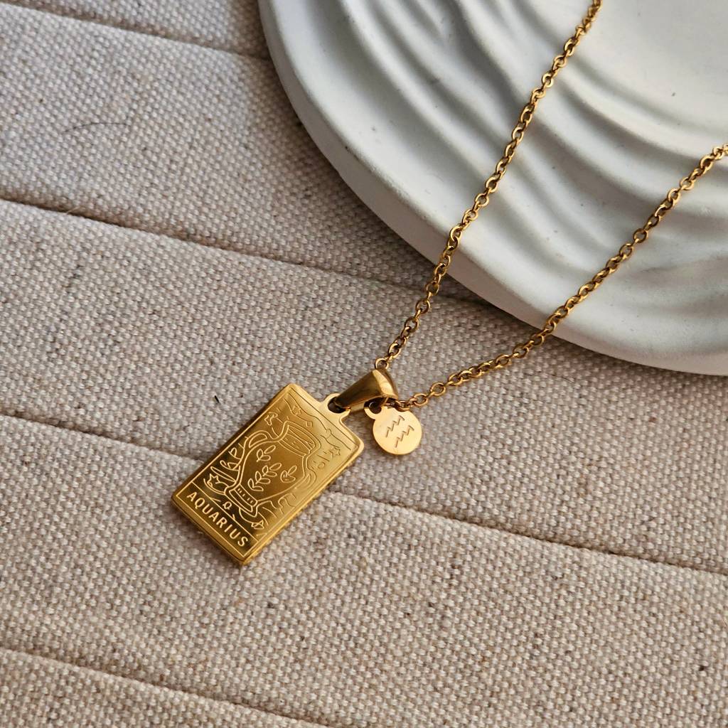 Zodiac Sign Necklaces - Aquarius : TAA-9999904734221-NECKLACE